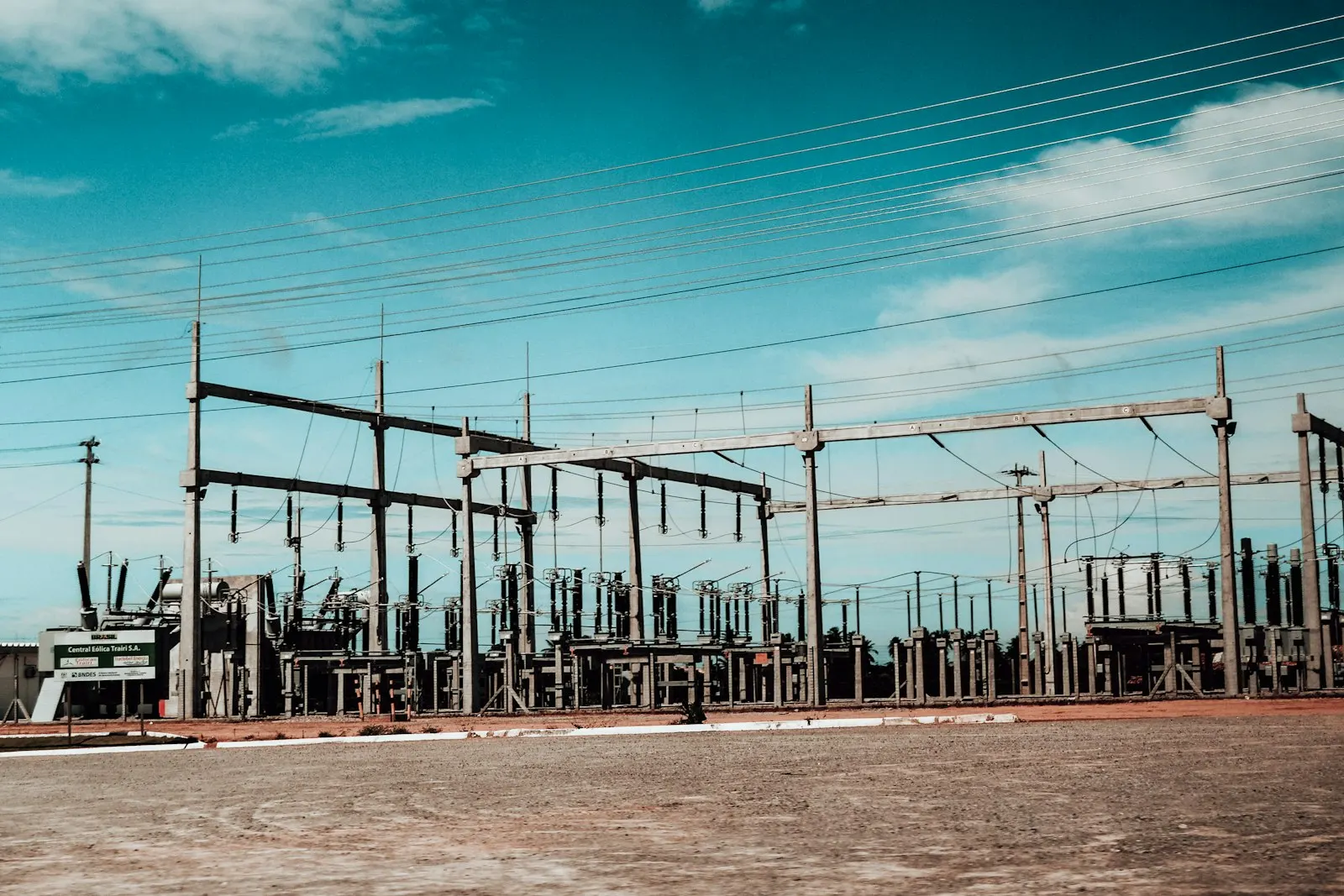 Electrical power infrastructure at a substation